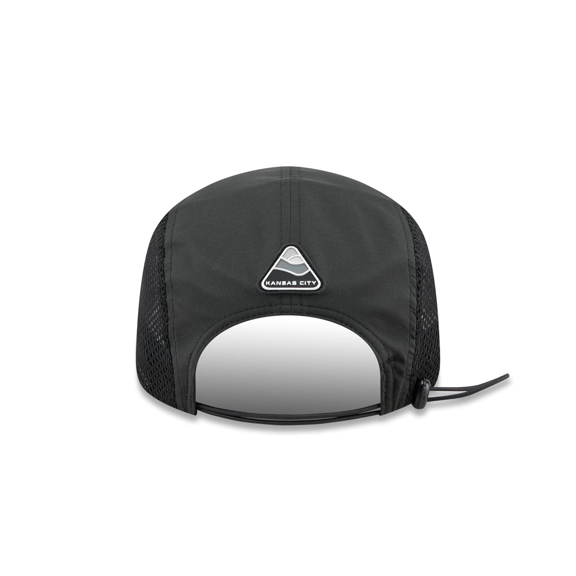 Kansas City Chiefs Black Poly Runner Adjustable Hat
