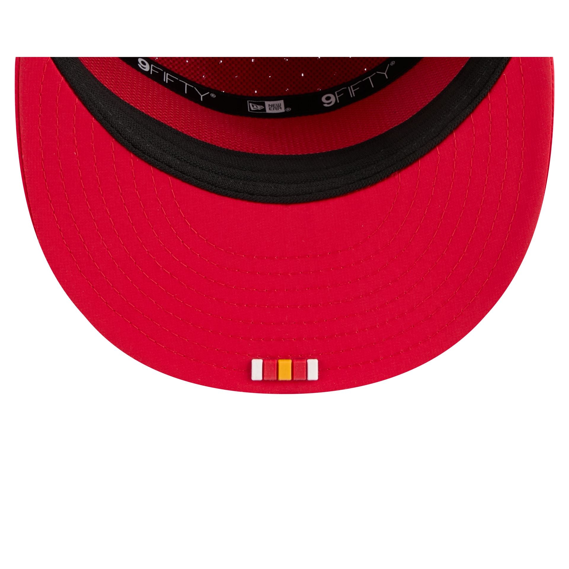 Kansas City Chiefs 2025 Sideline Hot Weather Split Panel 9FIFTY Snapback Hat