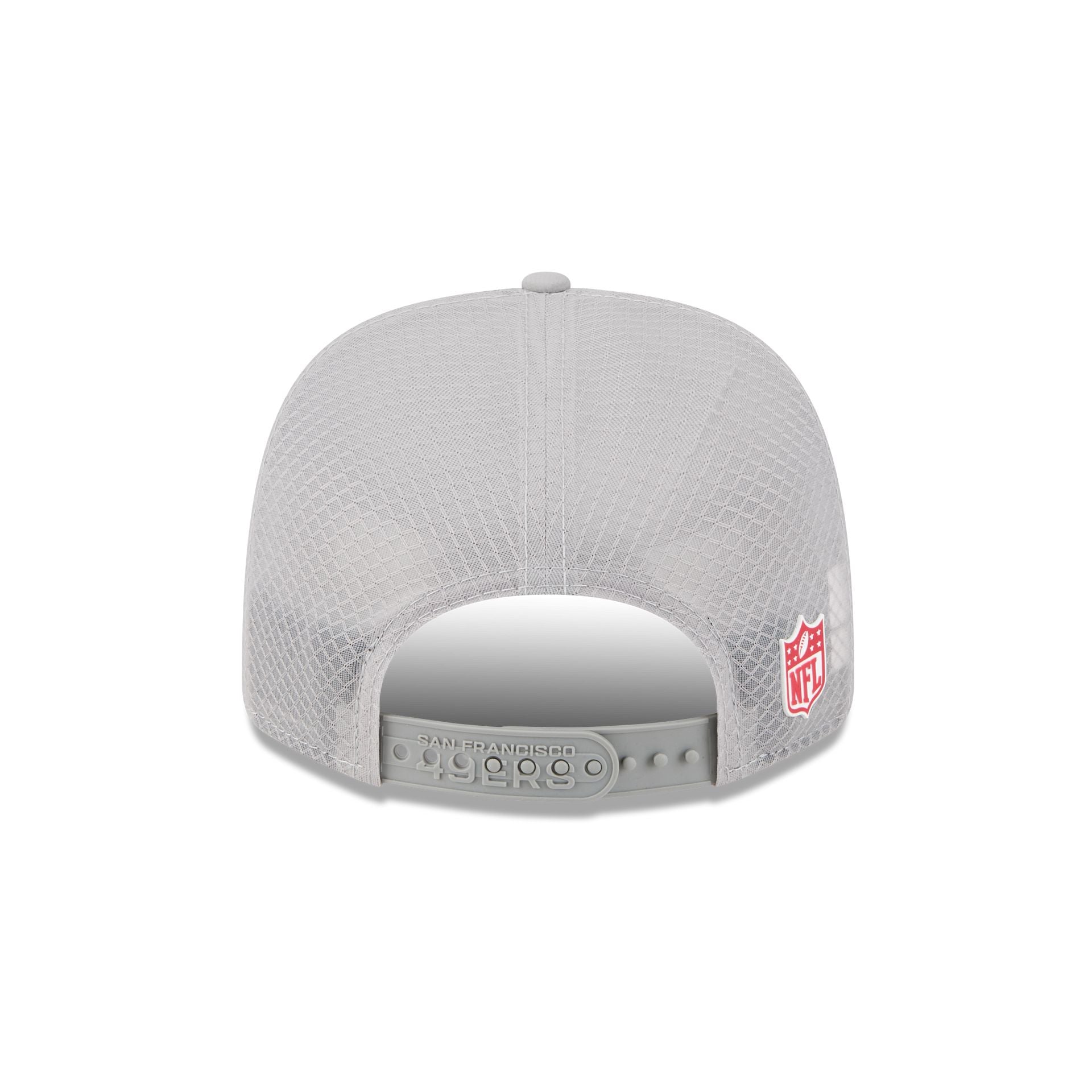 San Francisco 49ers 2025 Sideline Hot Weather Gray 9SEVENTY Trucker Hat