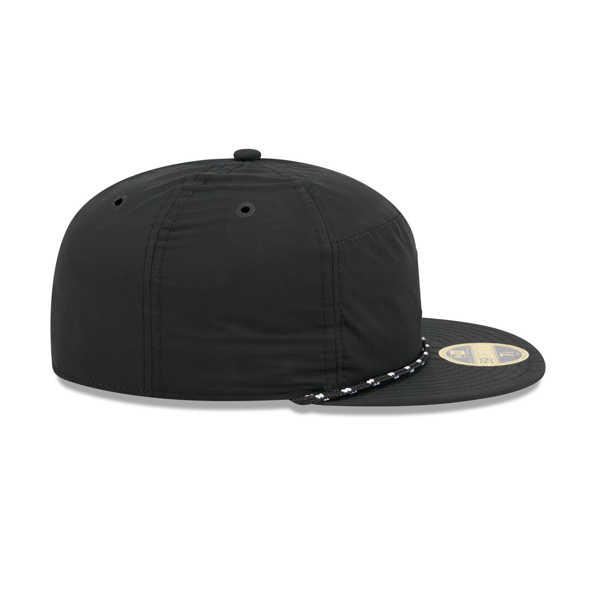 San Francisco 49ers Black Poly Rope Split Panel 59FIFTY Fitted Hat
