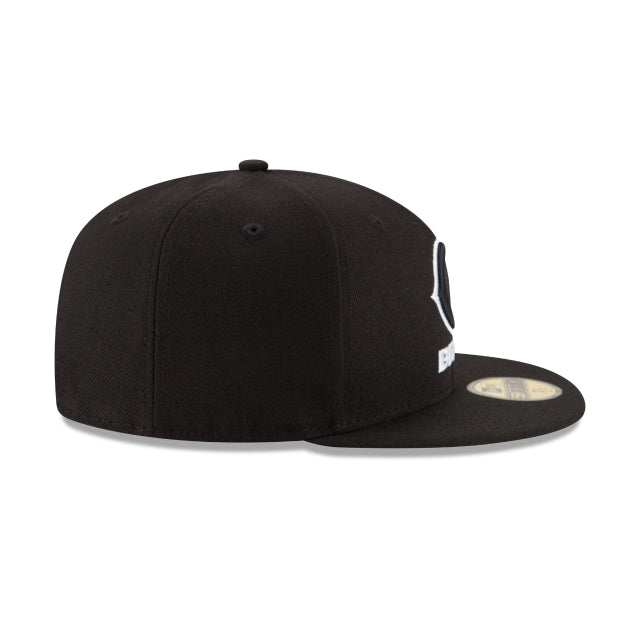 Chicago Bears Black & White 59FIFTY Fitted Hat