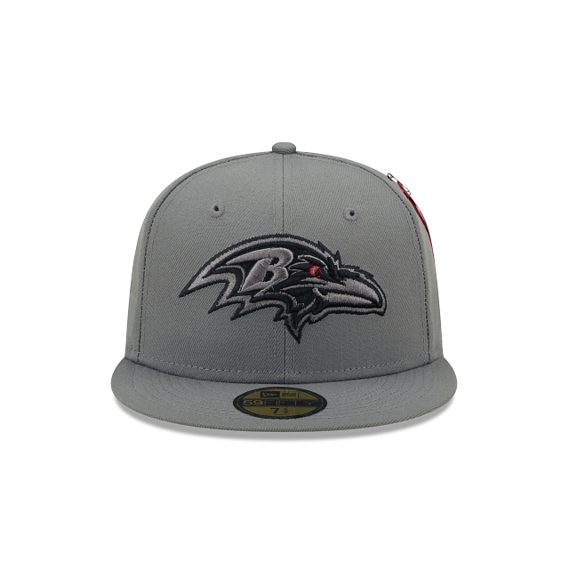 Alpha Industries X Baltimore Ravens Gray 59FIFTY Fitted Hat