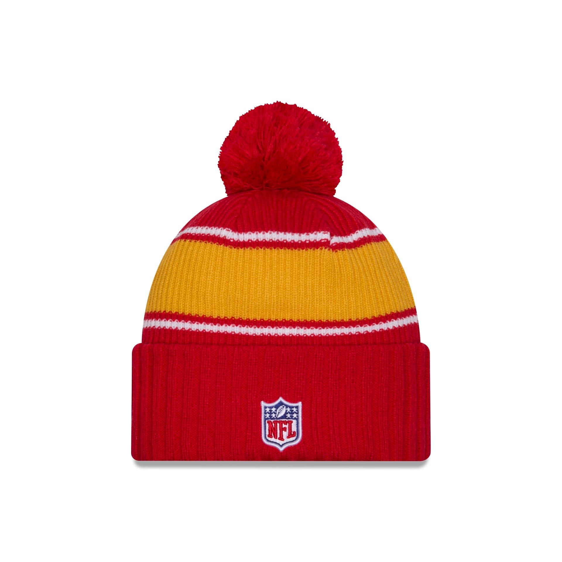 Kansas City Chiefs 2024 Cold Weather Kids Pom Knit Hat