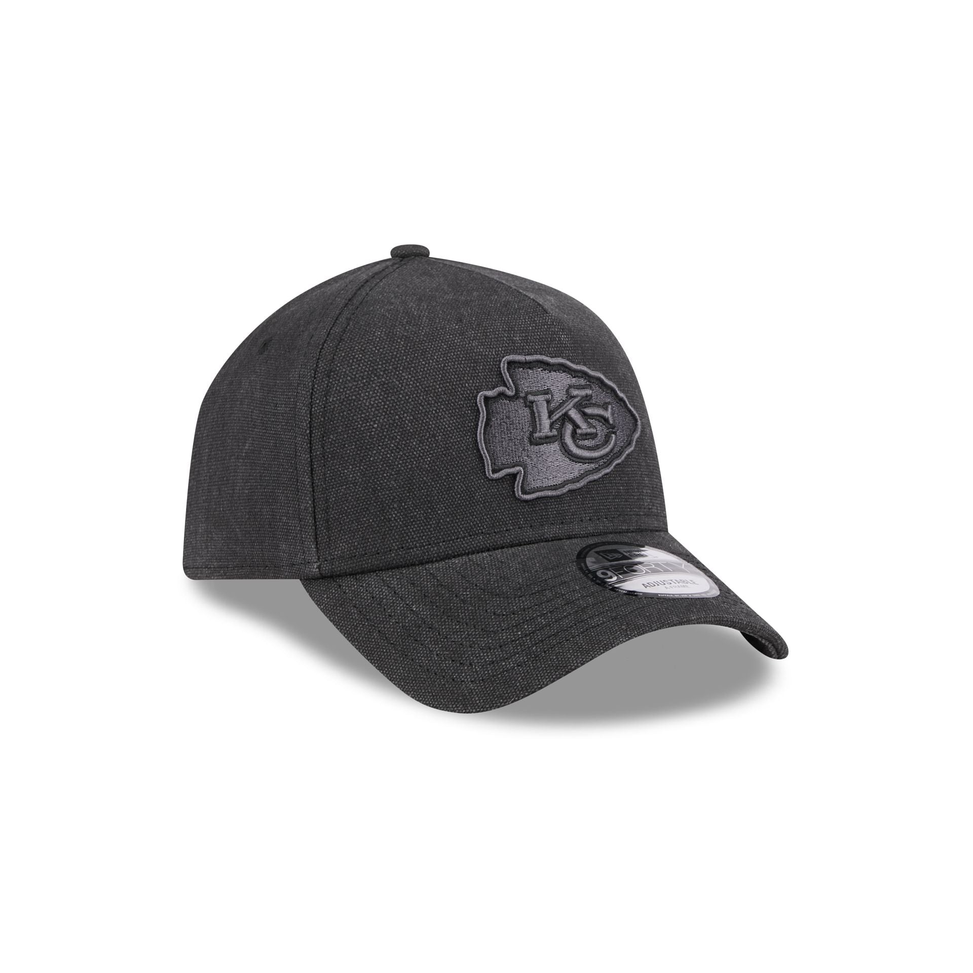 Kansas City Chiefs Logo Essentials Black 9FORTY A-Frame Snapback Hat
