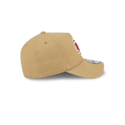 Kansas City Chiefs Logo Essentials Khaki 9FORTY A-Frame Snapback Hat