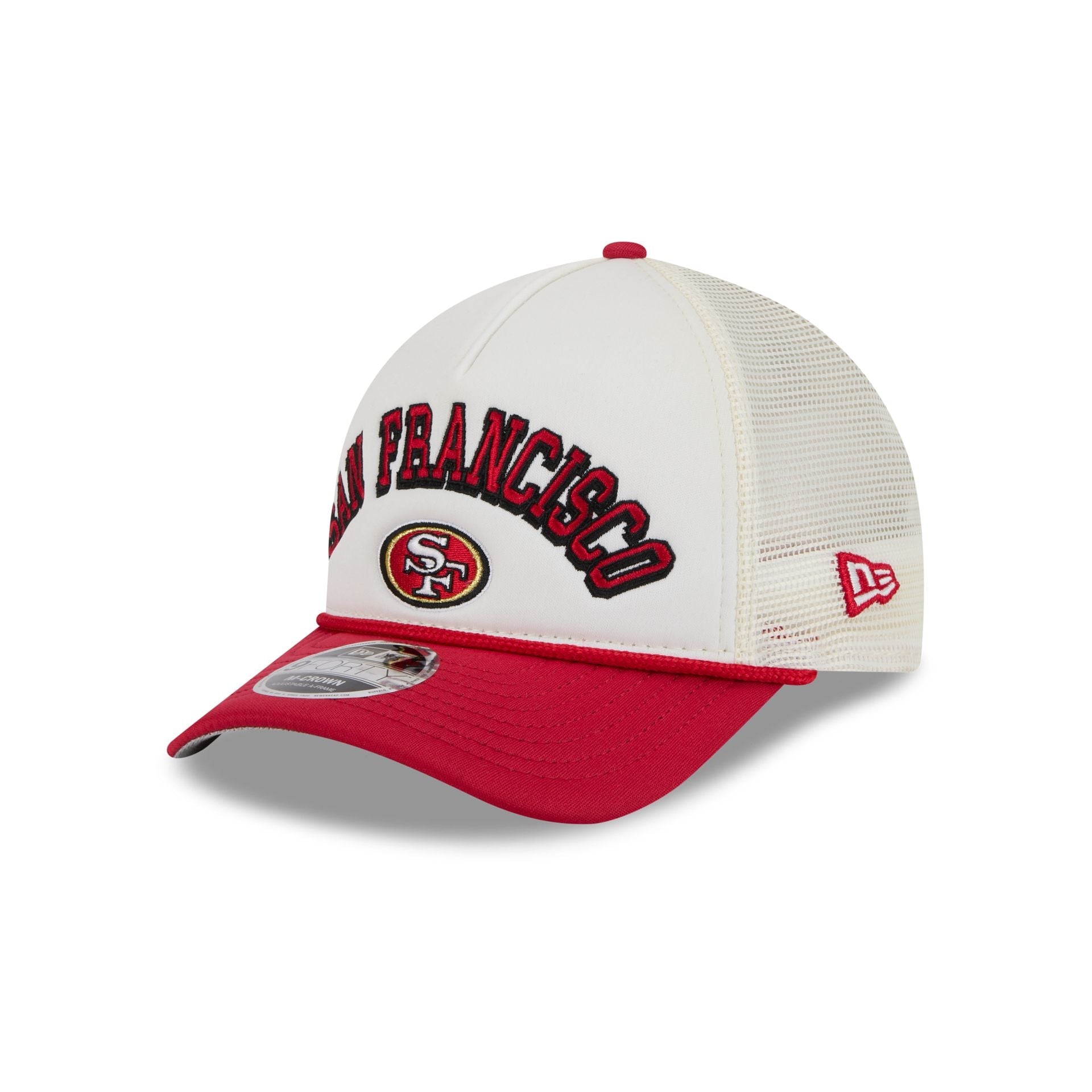 San Francisco 49ers Chrome Arch 9FORTY M-Crown A-Frame Trucker Hat
