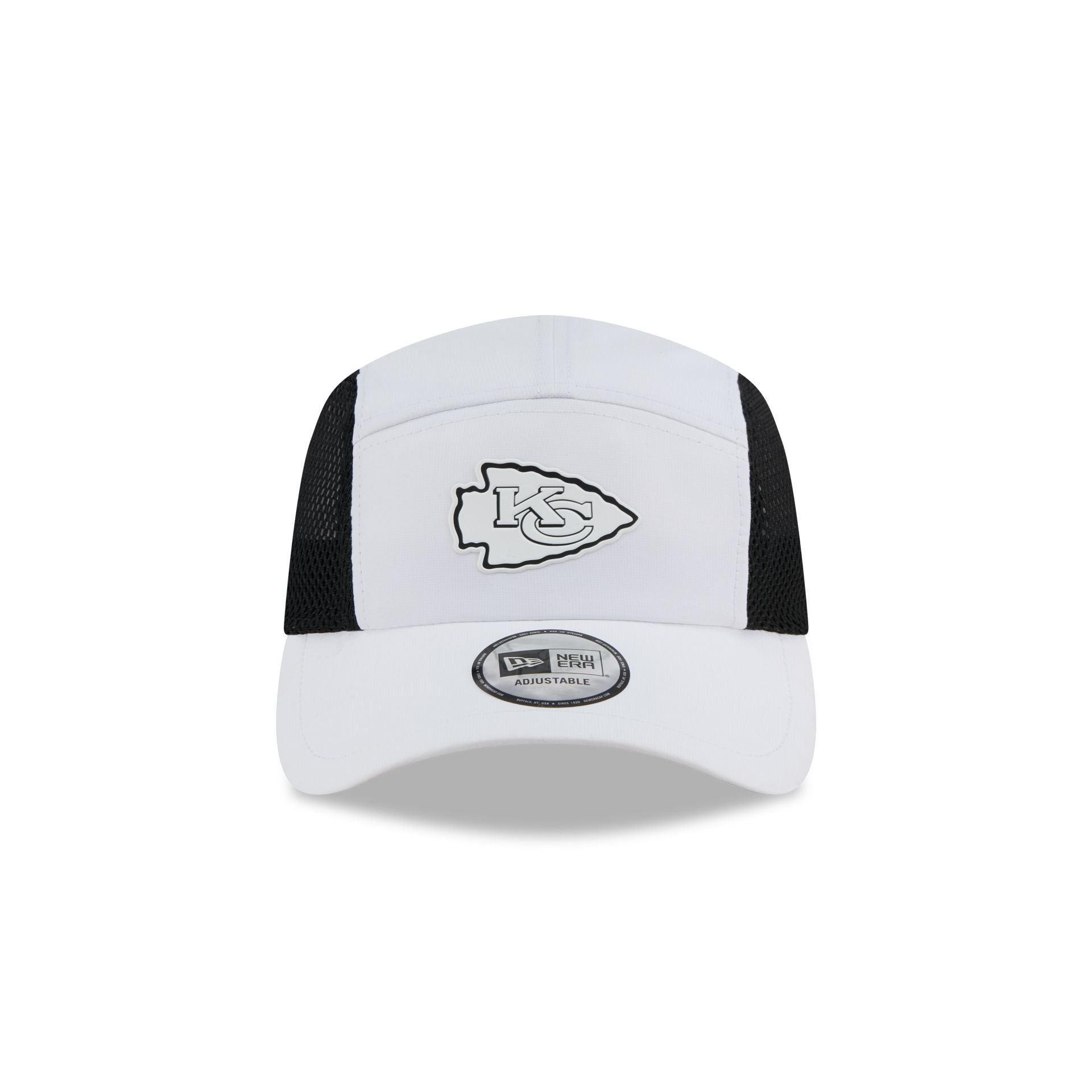Kansas City Chiefs White Poly Runner Adjustable Hat