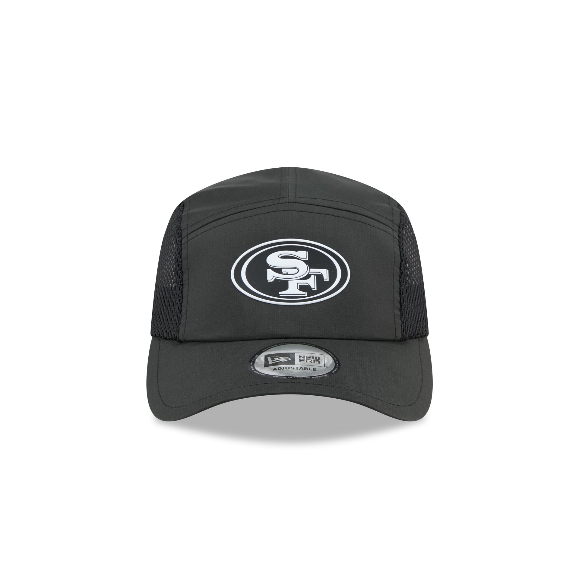 San Francisco 49ers Black Poly Runner Adjustable Hat