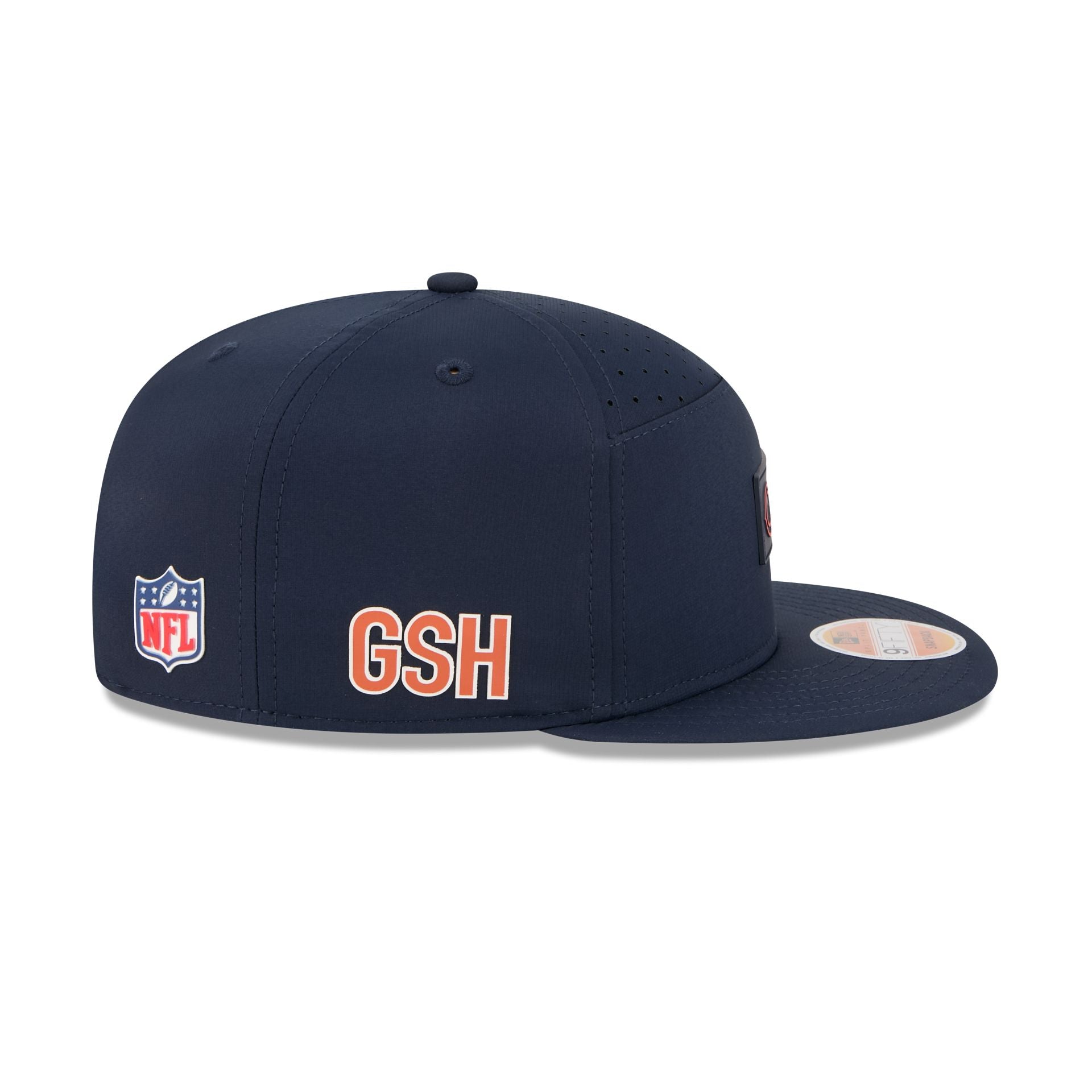 Chicago Bears 2025 Sideline Hot Weather Split Panel 9FIFTY Snapback Hat