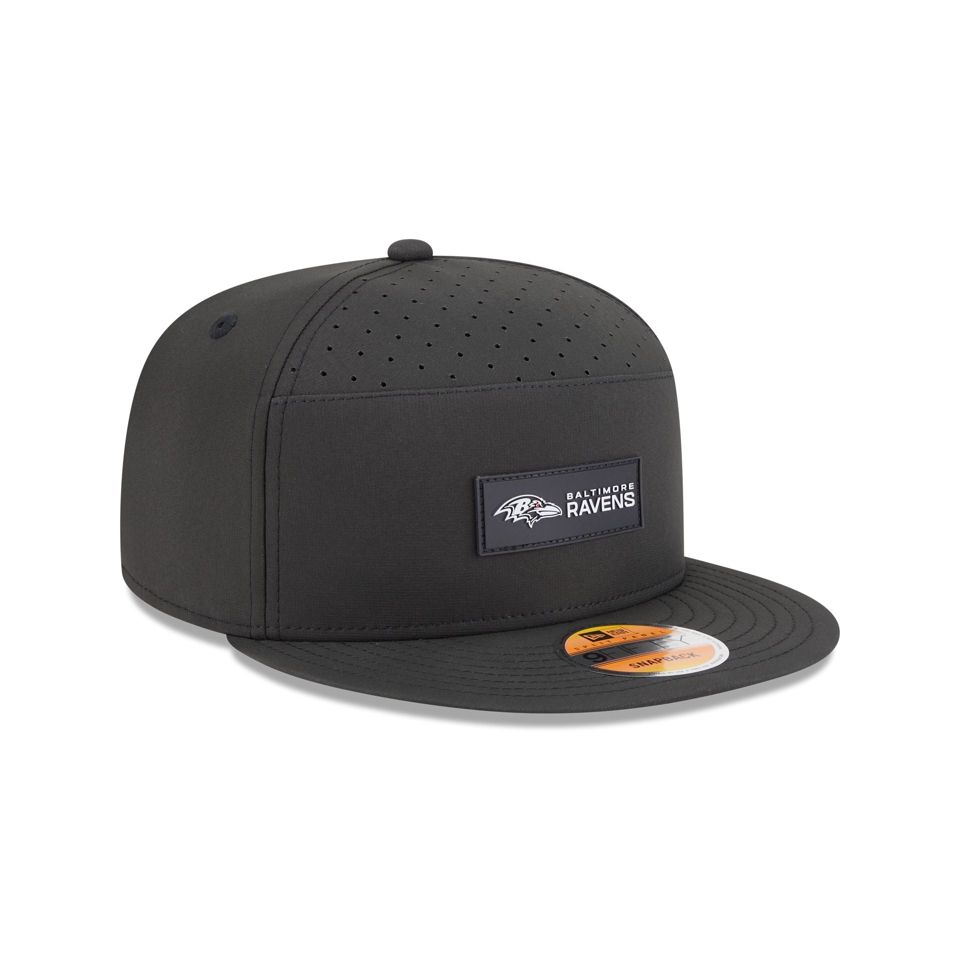 Baltimore Ravens 2025 Sideline Hot Weather Split Panel 9FIFTY Snapback Hat