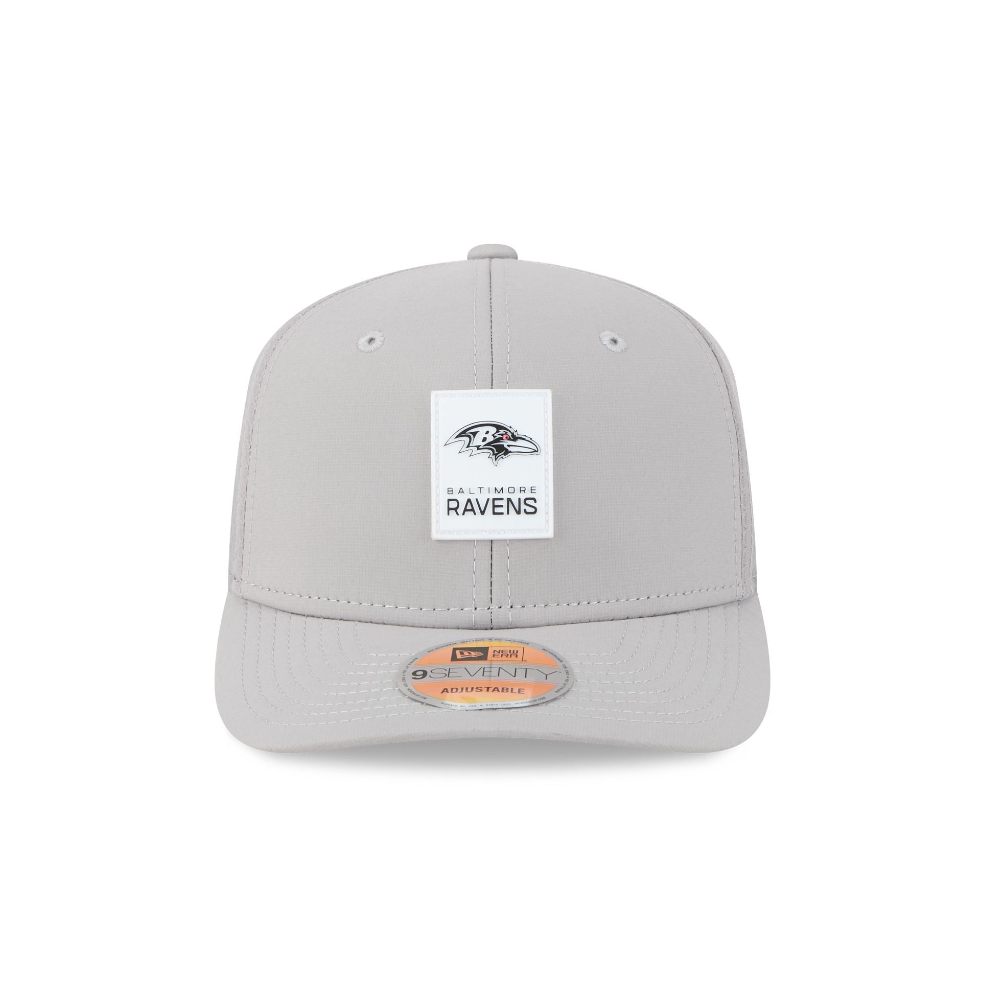 Baltimore Ravens 2025 Sideline Hot Weather Gray 9SEVENTY Trucker Hat