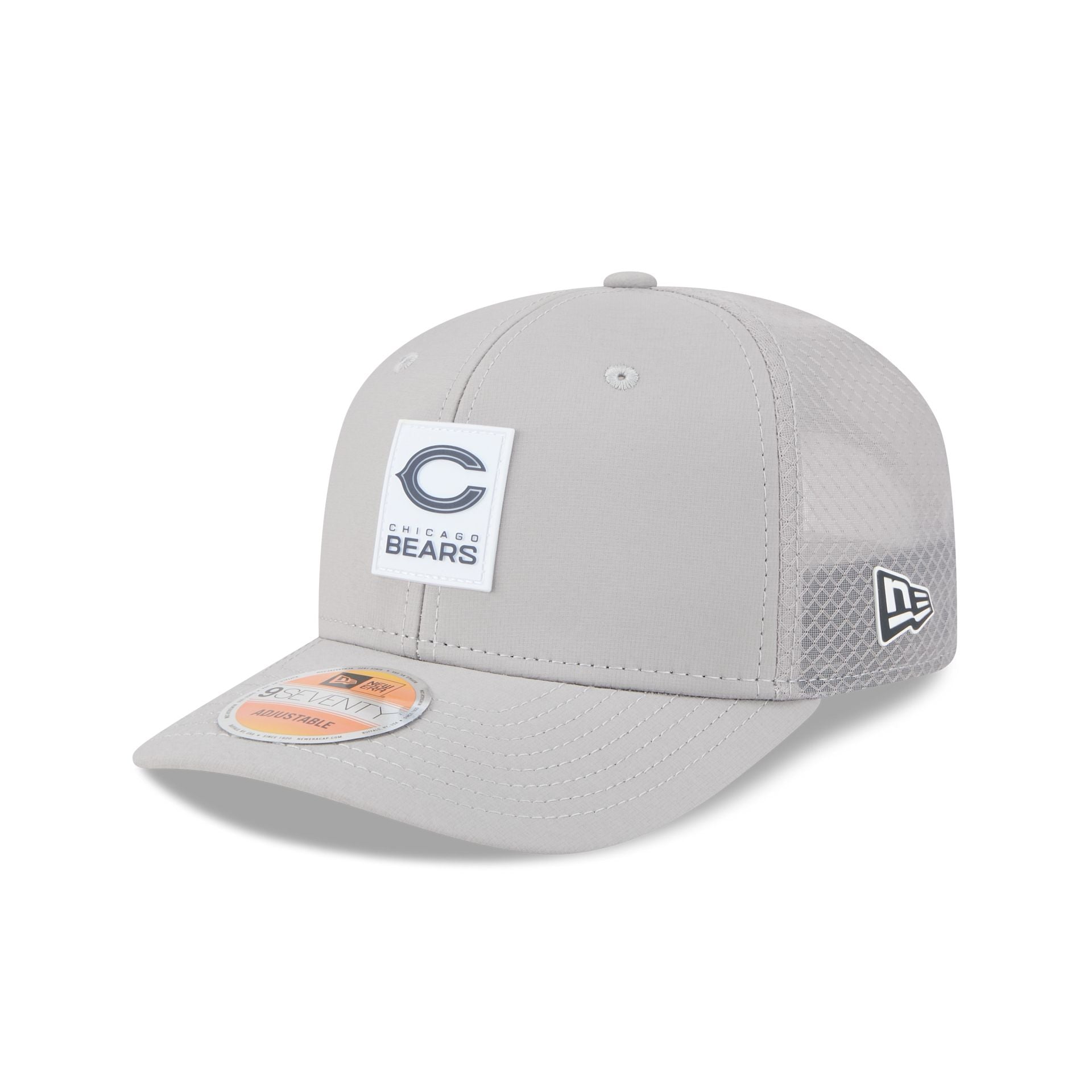 Chicago Bears 2025 Sideline Hot Weather Gray 9SEVENTY Trucker Hat