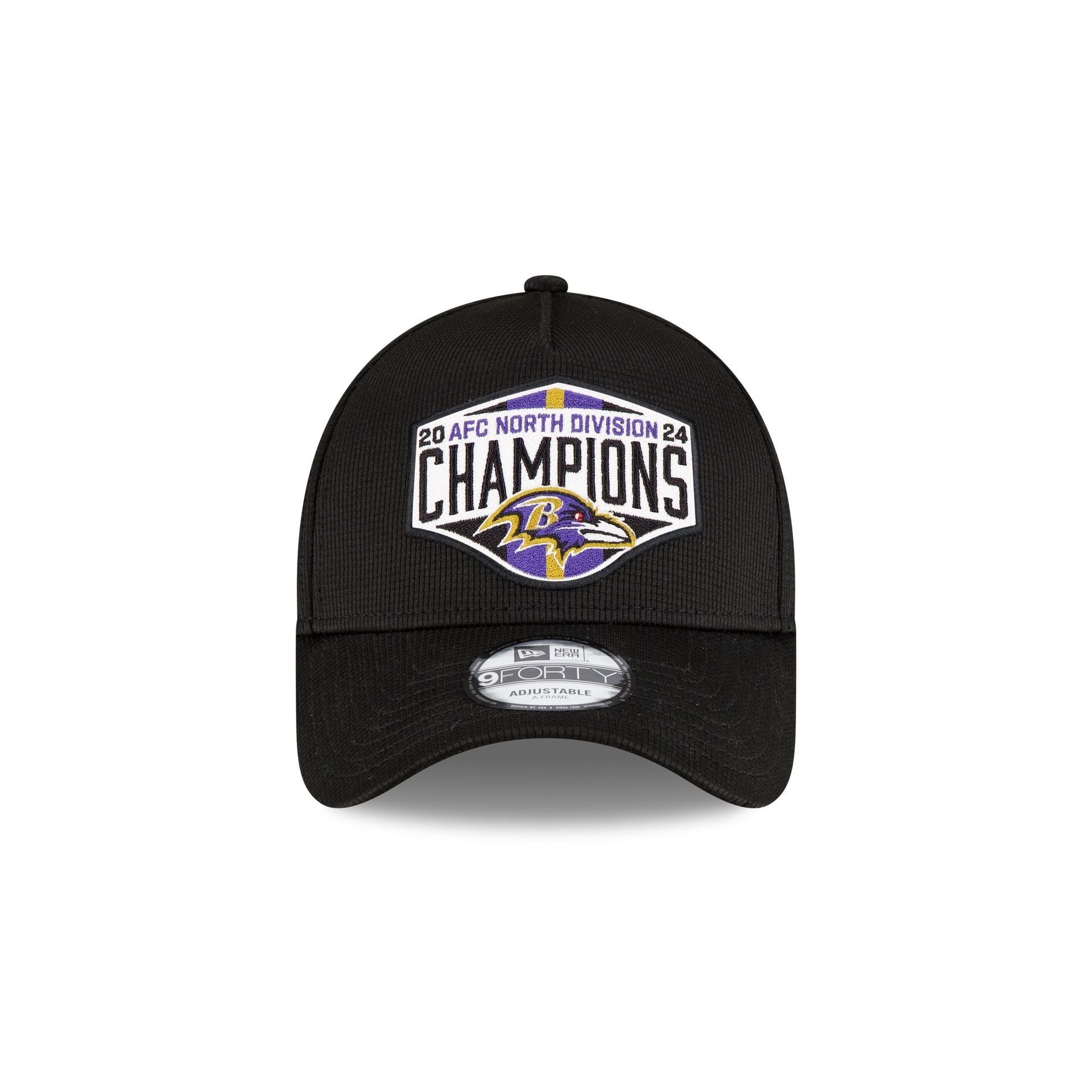 Baltimore Ravens 2024 Division Champion Locker Room 9FORTY A-Frame Snapback Hat