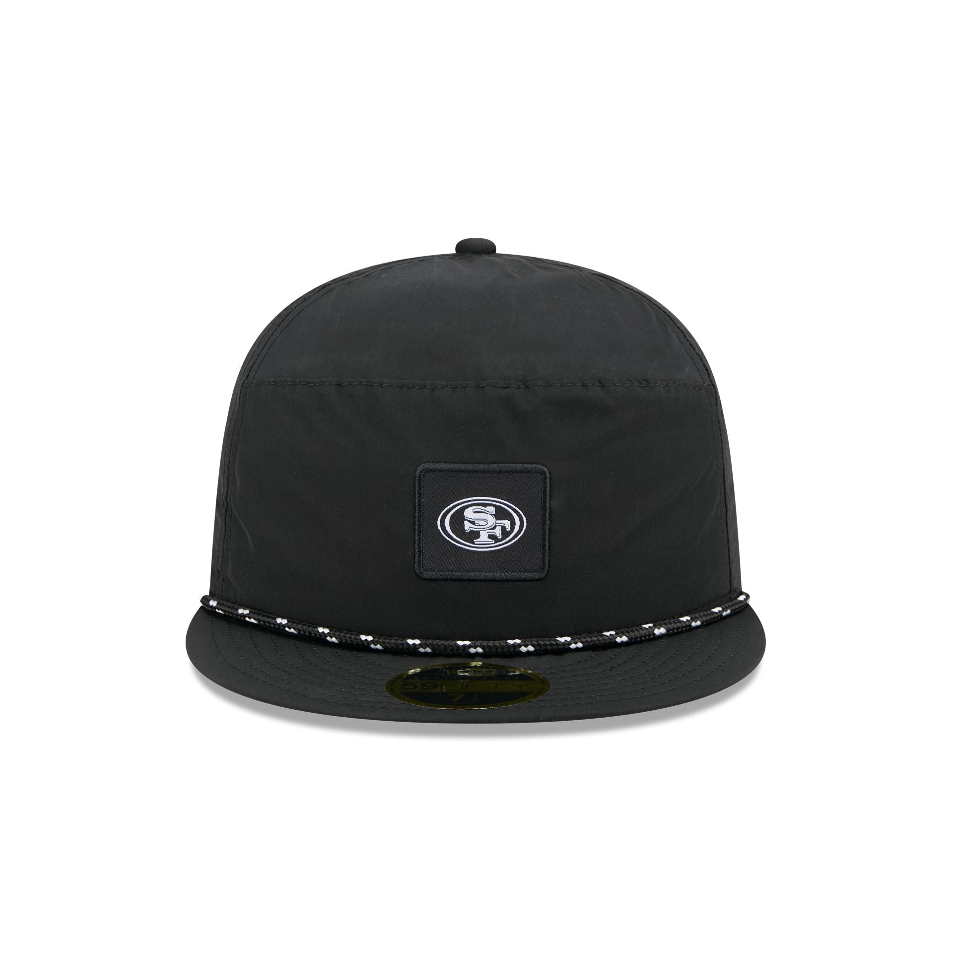 San Francisco 49ers Black Poly Rope Split Panel 59FIFTY Fitted Hat