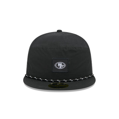 San Francisco 49ers Black Poly Rope Split Panel 59FIFTY Fitted Hat
