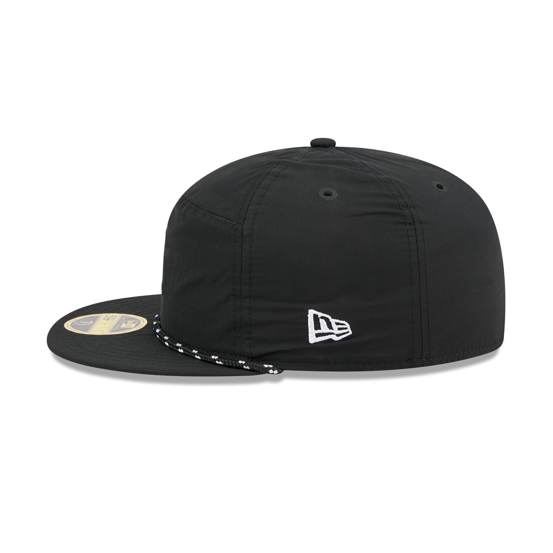 San Francisco 49ers Black Poly Rope Split Panel 59FIFTY Fitted Hat