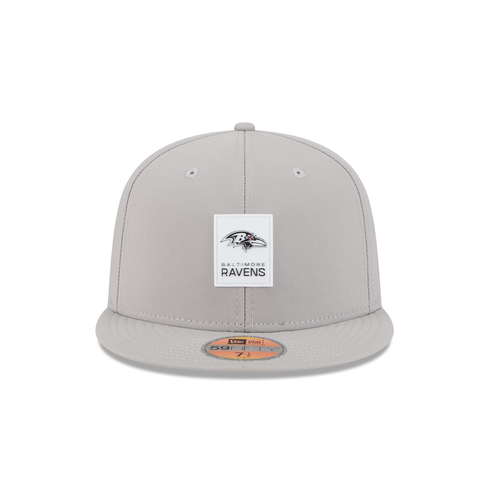 Baltimore Ravens 2025 Sideline Hot Weather Gray 59FIFTY Fitted Hat