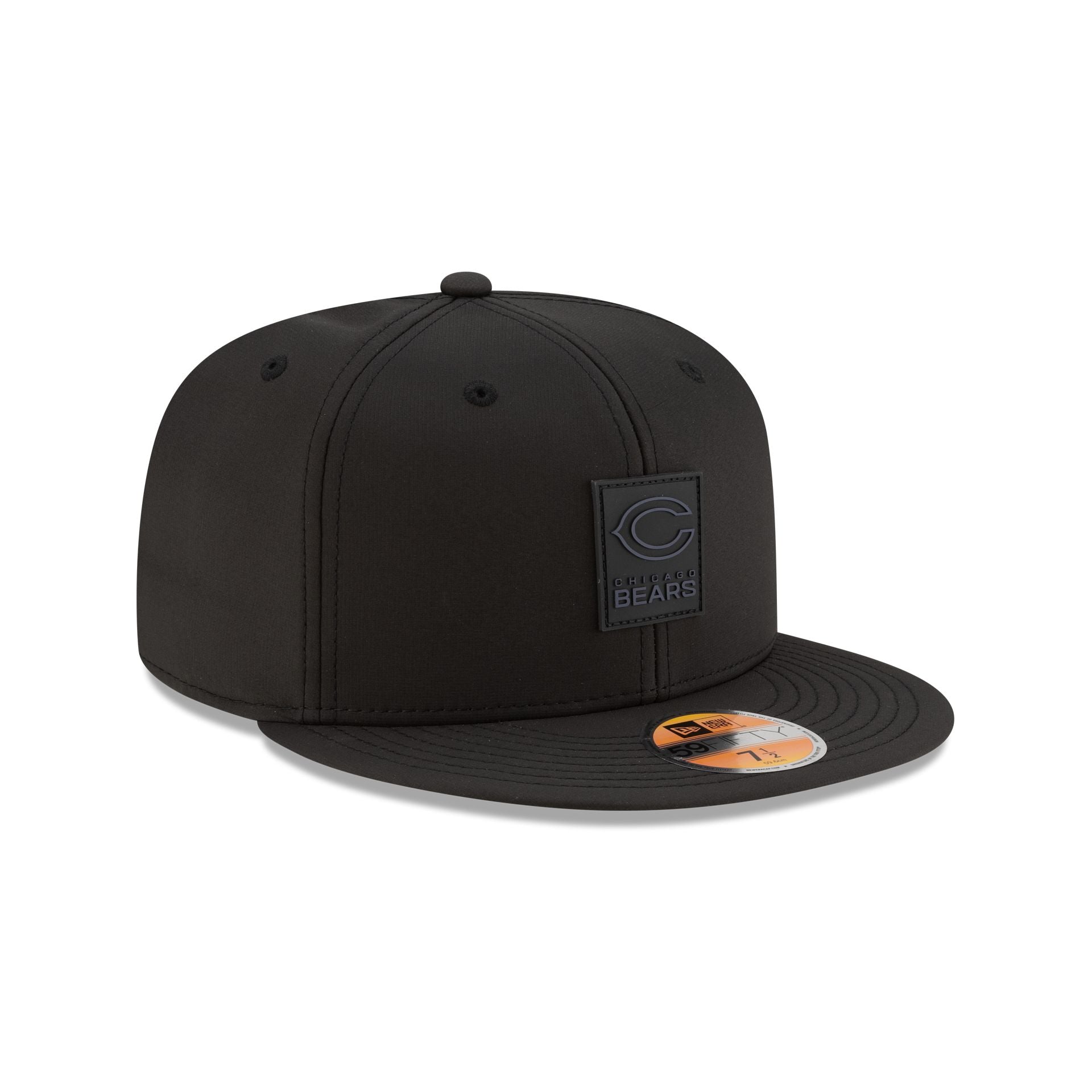 Chicago Bears 2025 Sideline Hot Weather Black C 59FIFTY Fitted Hat
