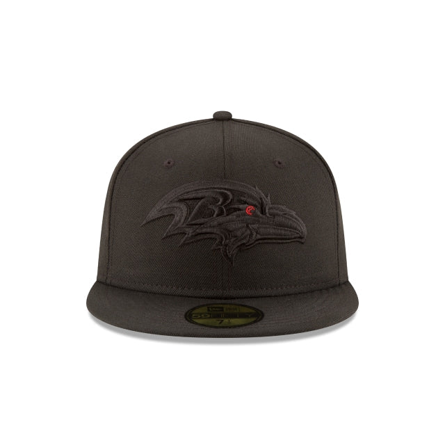 Baltimore Ravens Black On Black 59FIFTY Fitted Hat