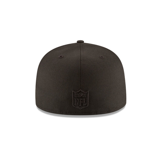 Chicago Bears Black On Black 59FIFTY Fitted Hat