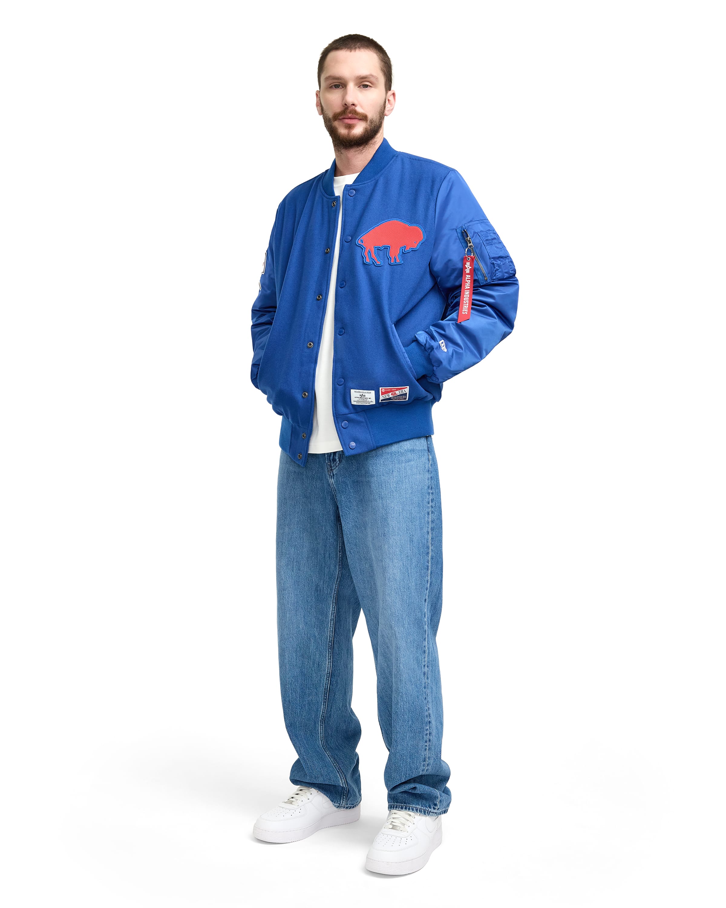 Alpha Industries x San Francisco 49ers MA-1 Wool Varsity Jacket