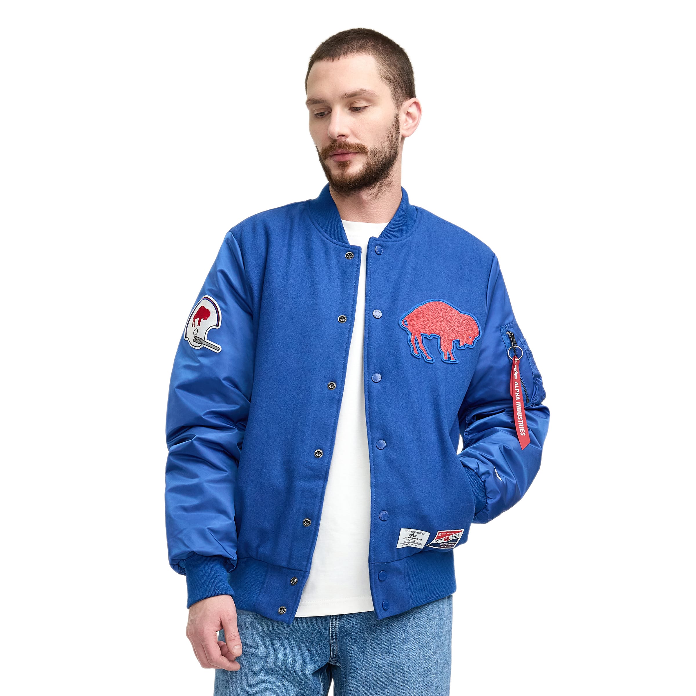 Alpha Industries x San Francisco 49ers MA-1 Wool Varsity Jacket